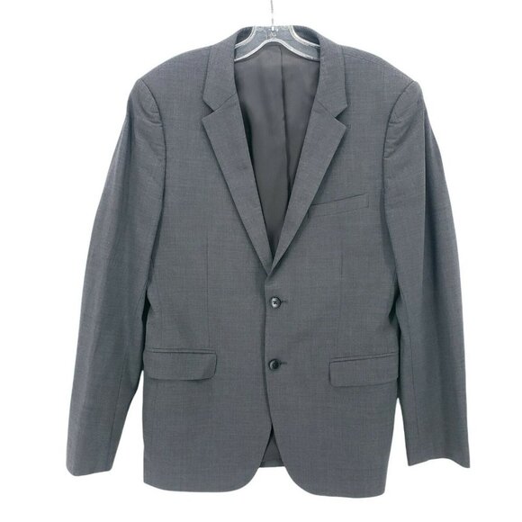 Theory XYLO NP Wool Spandex Blazer Sport Coat Heather Dark Gray